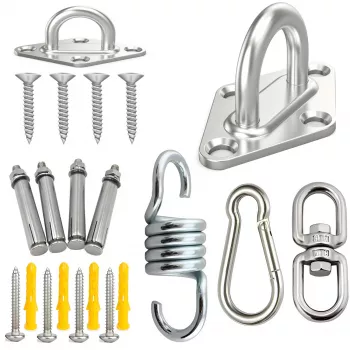 MOZOS POWER HOOK V2 Griestu Āķis ar Grozāmo Savienojumu 250kg Sudrabs