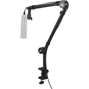 MOZOS SB33 Galda mikrofona šķērveida svira, melna, tērauds, 70 cm sniedzamība, 1.5 kg slodze, 3/8 inch vītne