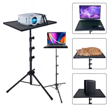 MOZOS PL2 Universāls statīvs projektoram, klēpjdatoram, planšetdatoram, melns, 70-120 cm, 10 kg