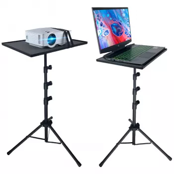 MOZOS PL2 Universāls statīvs projektoram, klēpjdatoram, planšetdatoram, melns, 70-120 cm, 10 kg