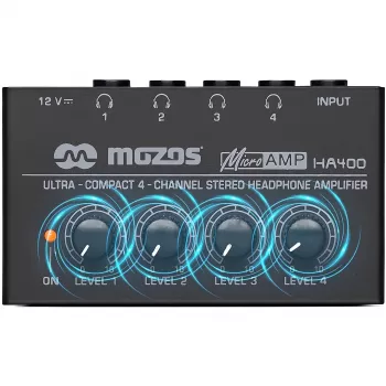 MOZOS HA400 4-Kanālu Stereo Austiņu Pastiprinātājs