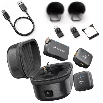 MOZOS MX4-DUAL 2.4 GHz Dual Wireless Microphone System for Smartphones