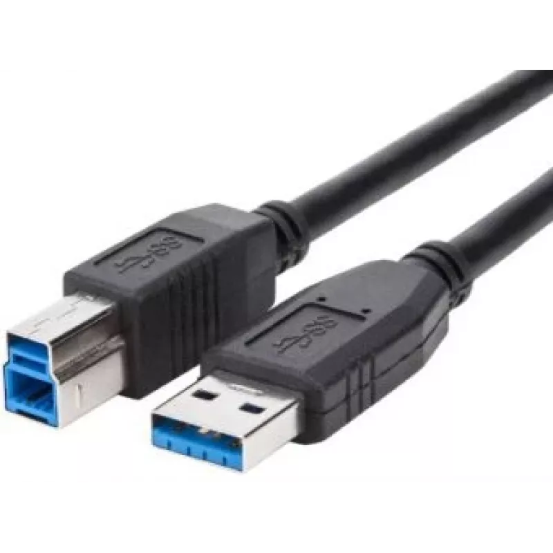 Brackton USB 3.0 kabelis Type-A uz Type-B 5Gbps 1m Melns