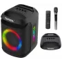 Tonsil Party Dance 800 Pārnēsājams Bluetooth Party Skaļrunis ar Karaoke, Disco LED, 80W RMS, 2x8 inch Zemfrekvenču Skaļruņi, Melns