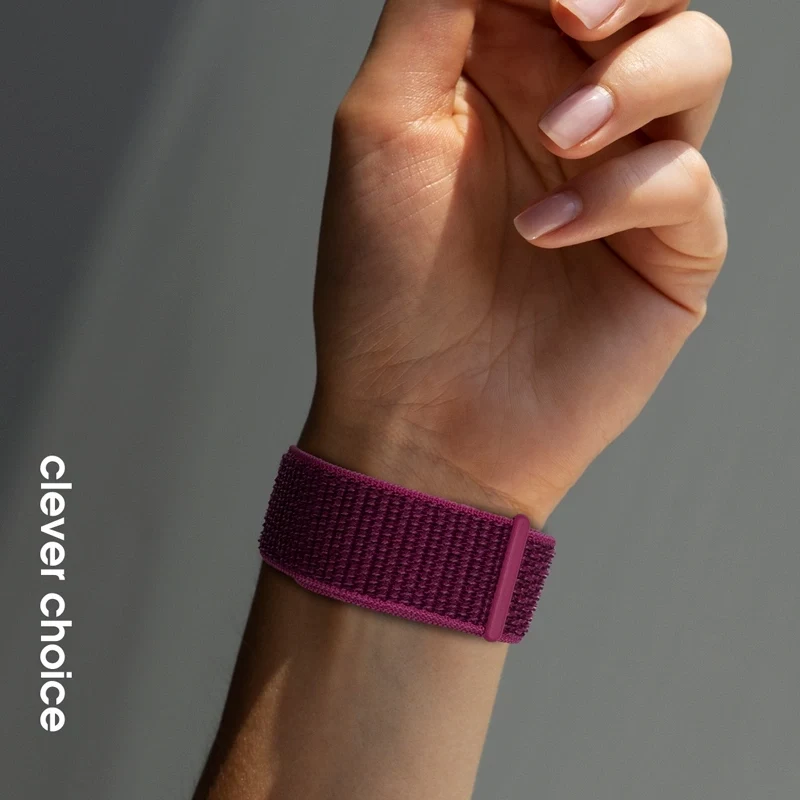 Crong Nylon Sport Band for Apple Watch 38/40/41/42 mm (Magenta Fusion)