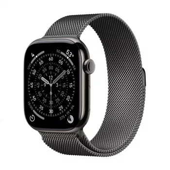 Crong Milano Steel - Nerūsējošā tērauda siksniņa Apple Watch 38/40/41/42 mm (Grafīts)