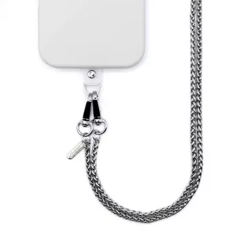 Crong Phone Crossbody Lanyard ar sudraba ķēdi - Universāla viedtālruņa siksna