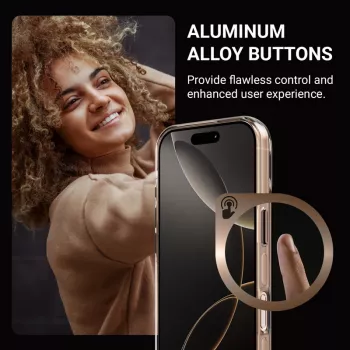 Crong Clear MAG Pro Case for iPhone 16 Pro MagSafe (Desert)