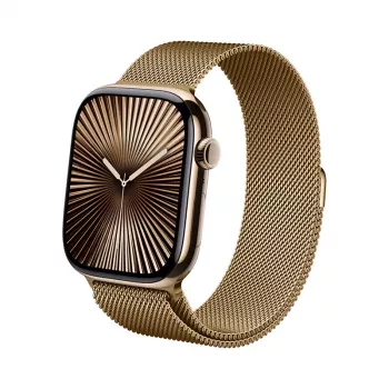 Crong Milano Steel Nerūsējošā tērauda sieta pulksteņa siksniņa Apple Watch 44/45/46/49 mm - Rožu zelts
