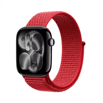 Crong Nylon Sport Loop Apple Watch 38/40/41/42 mm sarkanā krāsā