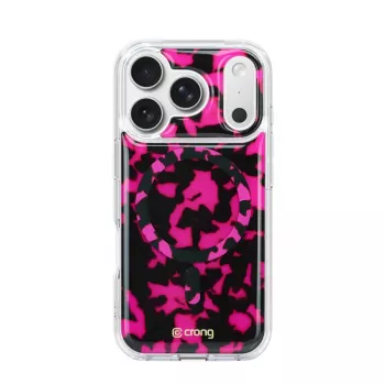 Crong Deluxe MAG Cover - Macīgs vāciņš iPhone 17 Pro MagSafe (Pink Tortoise)