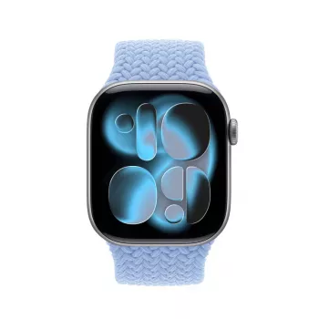 Crong Wave Band Pīta neilona Solo Loop Apple Watch 38/40/41/42 mm Zilā krāsā