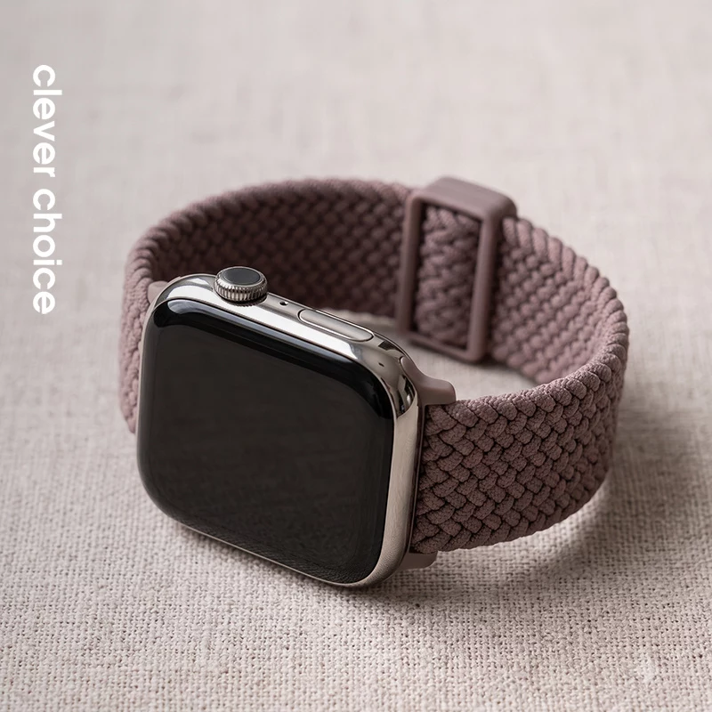 Crong Wave Band Pīta neilona siksniņa Apple Watch 38/40/41/42 mm Brūna