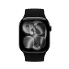 Crong Wave Band pītā siksniņa Apple Watch 38/40/41/42 mm (Melna)