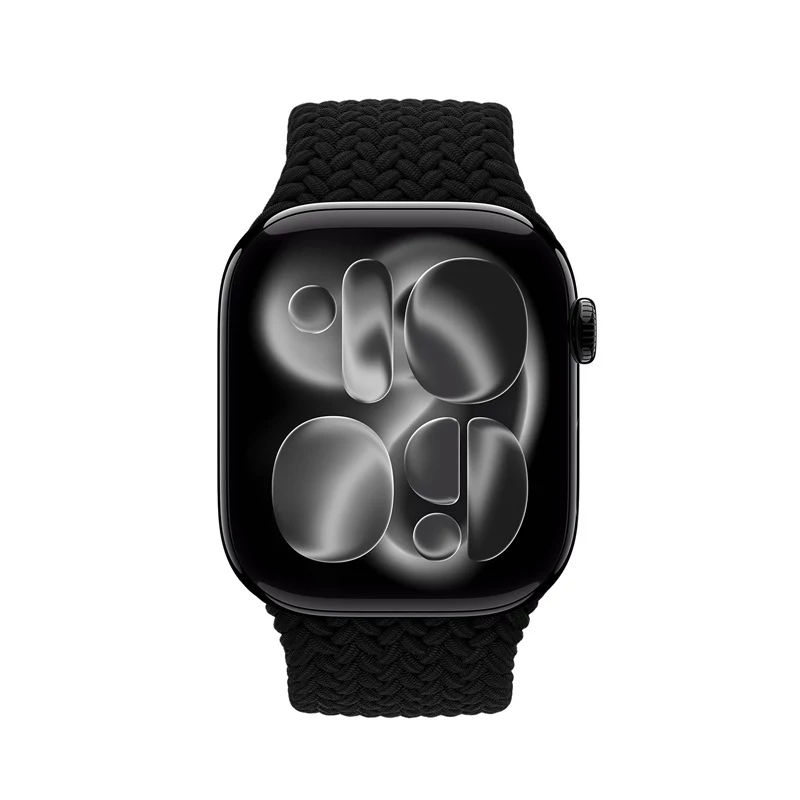 Crong Wave Band pītā siksniņa Apple Watch 38/40/41/42 mm (Melna)