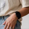 Crong Wave Band pītā siksniņa Apple Watch 38/40/41/42 mm (Melna)