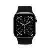 Crong Wave Band Pītā Neilona Rokas Siksniņa Apple Watch 44/45/46/49 mm (Melna)