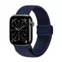 Crong Wave Band Braided Nylon Solo Loop Apple Watch 44/45/46/49 mm (Navy Blue)