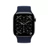 Crong Wave Band Braided Nylon Solo Loop Apple Watch 44/45/46/49 mm (Navy Blue)