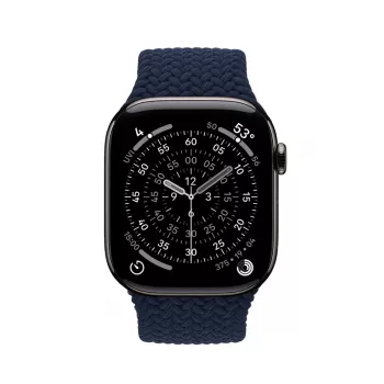 Crong Wave Band Braided Nylon Solo Loop Apple Watch 44/45/46/49 mm (Navy Blue)