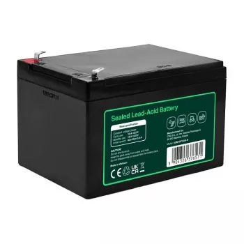 Greencell AGM VRLA 12V 12Ah Apkopes nenesošs akumulators kases aparātiem, rotaļlietām, kamerām (151x98.5x95mm)