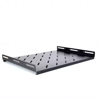 RACKTEL RL-P600S 1U fiksēts plaukts 19 collu statīvam, 600 mm dziļums, melns (RAL 9004), 50 kg ietilpība
