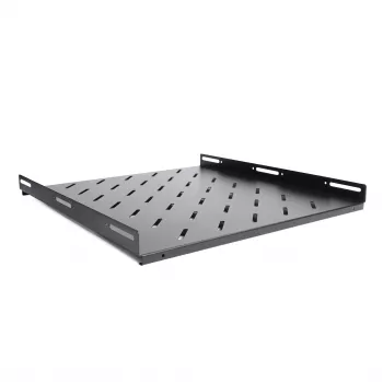 RACKTEL RL-P800S 1U 19 collu fiksēts plaukts 800 mm dziļums 80 kg kravnesība Melns