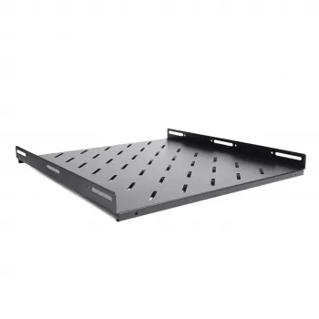 RACKTEL RL-P800S 1U 19 collu fiksēts plaukts 800 mm dziļums 80 kg kravnesība Melns