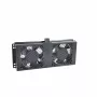 RACKTEL RL-WE602 1U 19 collu ventilatora panelis ar 2 aksiālajiem ventilatoriem, 230V maiņstrāva, melns