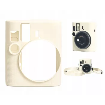 LOVEINSTANT Silikona aizsargmaciņš Fujifilm Instax Mini 41 - Balts/Bēšs