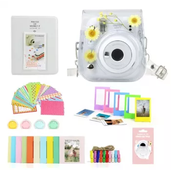 LOVEINSTANT 8-in-1 Piederumu komplekts Fujifilm Instax Mini 11 - Kaltētas kumelītes dizains