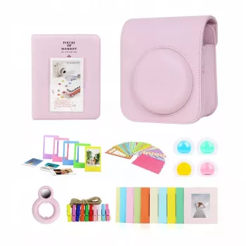 LOVEINSTANT 8-in-1 piederumu komplekts Fujifilm Instax Mini 12 - Rozā