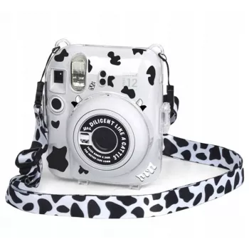 LOVEINSTANT Maciņš Fujifilm Instax Mini 12 ar uzlīmēm - Govs raksts