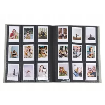 LOVEINSTANT Fotoalbums 360 fotogrāfijām - saderīgs ar Fujifilm Instax Mini, Xiaomi, Polaroid, Canon, HP, Kodak - Melns