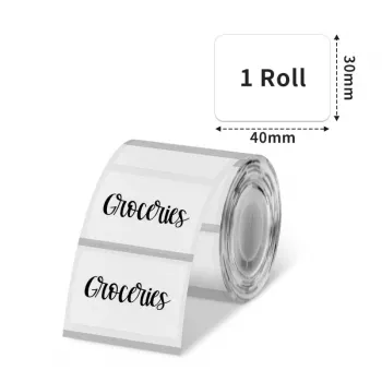 Phomemo Caurspīdīgās Līmējošās Uzlīmes 40x30mm M110/M120/M200/M220/M221 - 230 Uzlīmes Rulī