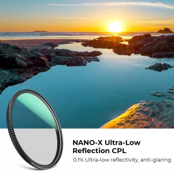 K&F Concept Nano-X Ultra-Low Reflection Circular Polarizer Filter 72mm