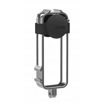 SUNNYLIFE Frame Mount aizsargājošais rāmis ar 2x Cold Shoe stiprinājumiem un silikona objektīva vāciņu Insta360 X4 (Melns)