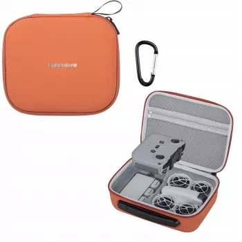 SUNNYLIFE Cietais apvalks drona pārnēsāšanas futrālis DJI Neo, Mavic Mini, Mini 2, Mini SE - Oranžs (NE-B862)