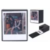 LOVEINSTANT Foto glabāšanas kaste 100 izdrukām – saderīga ar Fuji Instax Wide, Square, Polaroid 600, Now – melna ar skata logu