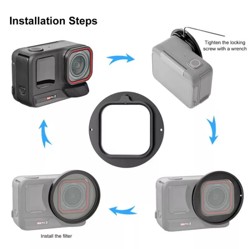 PULUZ 3-in-1 UV Filter Adapter Kit 52mm Lens Cap for Insta360 Ace Pro 2 / PU770B