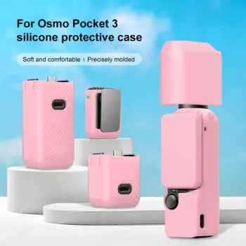 PULUZ 6-in-1 Protective Case Kit for DJI Osmo Pocket 3 - Pink TPU/PU