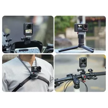 SUNNYLIFE Magnetic Quick Release Adapter ar 1/4 inch vītni un GoPro stiprinājumu DJI Osmo Action 5 Pro / 4 / 3, AD017-T