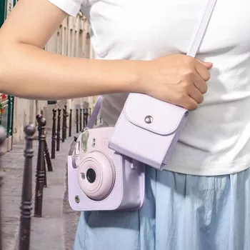 LOVEINSTANT Fotoalbuma maciņš Fujifilm Instax Square un Mini izdrukām – Purpura, 64 fotogrāfijas