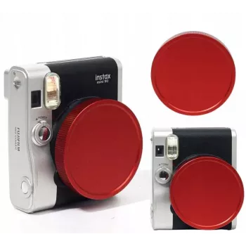 LOVEINSTANT Aizsargājošs objektīva vāciņš Fujifilm Instax Mini 90 - sarkans