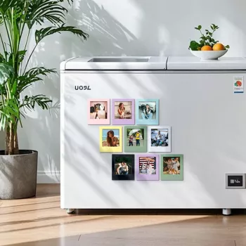 LOVEINSTANT Magnetic Photo Frame Set 7x Frame Magnet for Polaroid I-Type 600 SX-70 Black