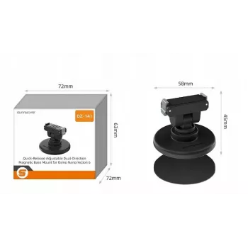 SUNNYLIFE Quick Release Mount 1/4 inch ar magnētisko pamatni DJI Osmo Nano / DJI Action 6 / DZ-141-D