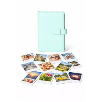 LOVEINSTANT Fotoalbums 108 fotogrāfijām Fuji Instax Mini 13 12 11 40 41 99 Evo Link / Zaļš