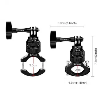 PULUZ PU796B 360° Stiprinājums stūrei motociklam/velosipēdam GoPro SJCAM Xiaomi DJI