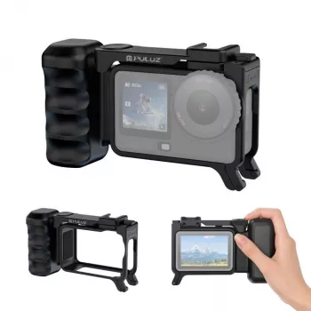 PULUZ rāmja stiprinājums + rokturis + aukstās kurpes adapteris DJI Osmo Action 6 / PU1096B