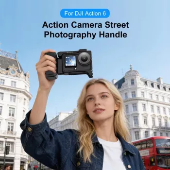 PULUZ rāmja stiprinājums + rokturis + aukstās kurpes adapteris DJI Osmo Action 6 / PU1096B